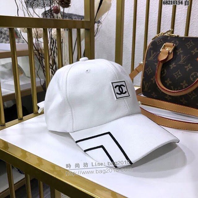 Chanel女士帽子 香奈兒線條珍珠棒球帽鴨舌帽  mm1114